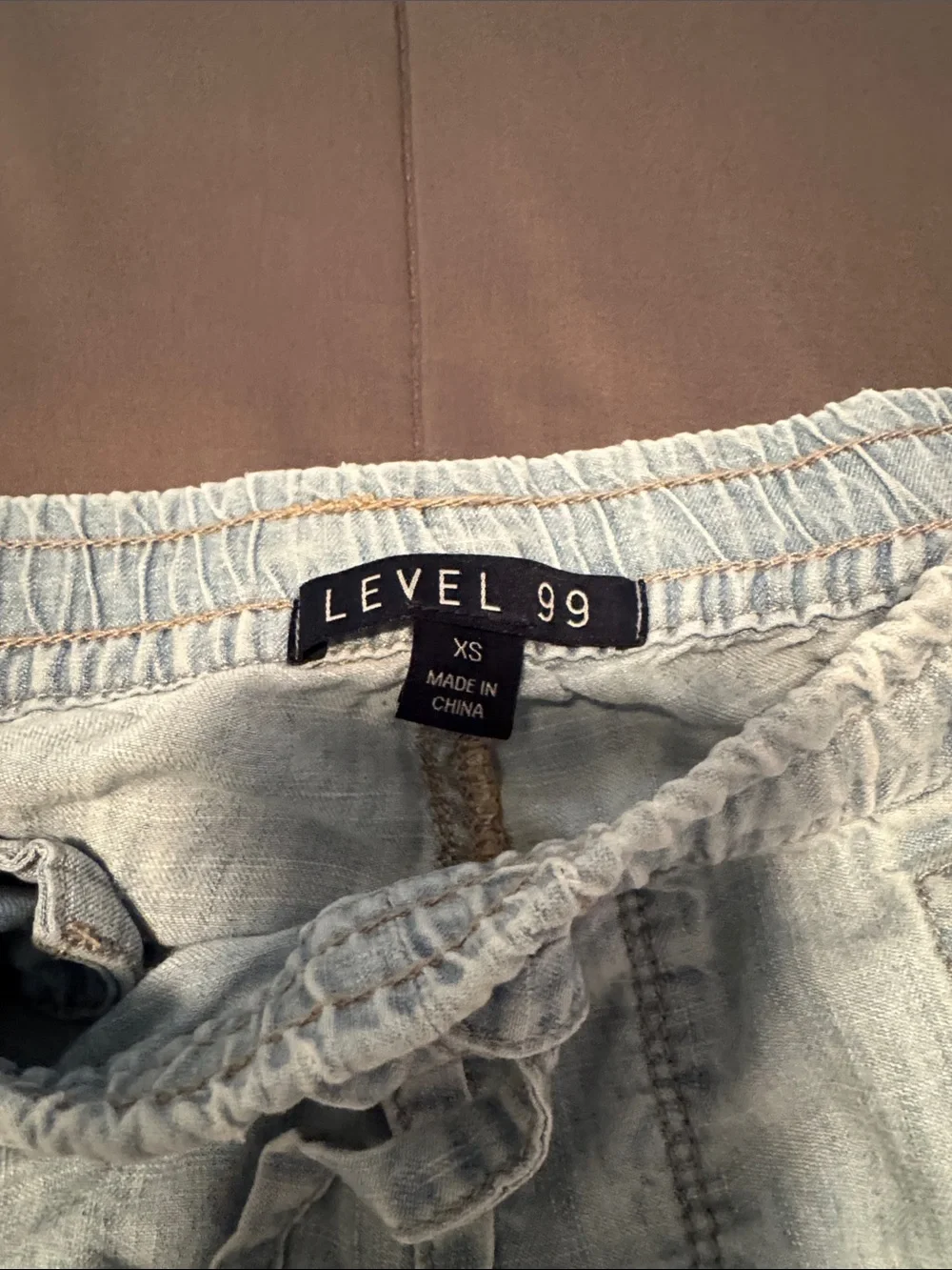 Level 99 Light Blue Elastic Waist Pull-On Pants - Picture 2 of 7